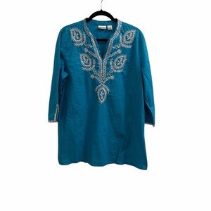 Chico’s y2k cotton boho resort top